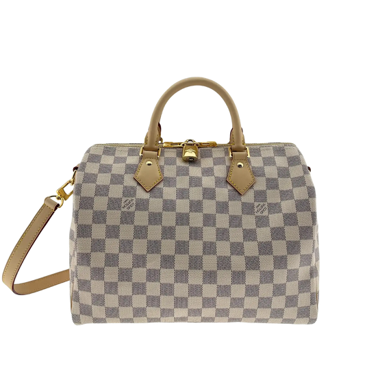 Louis Vuitton Speedy 30 Bandouliere Damier Azur Fullset / ungetragen Louis Vuitton