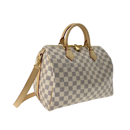 Louis Vuitton Speedy 30 Bandouliere Damier Azur Fullset / ungetragen Louis Vuitton