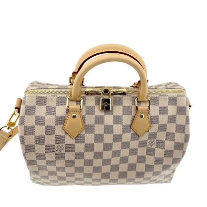 Louis Vuitton Speedy 30 Bandouliere Damier Azur Fullset / ungetragen Louis Vuitton