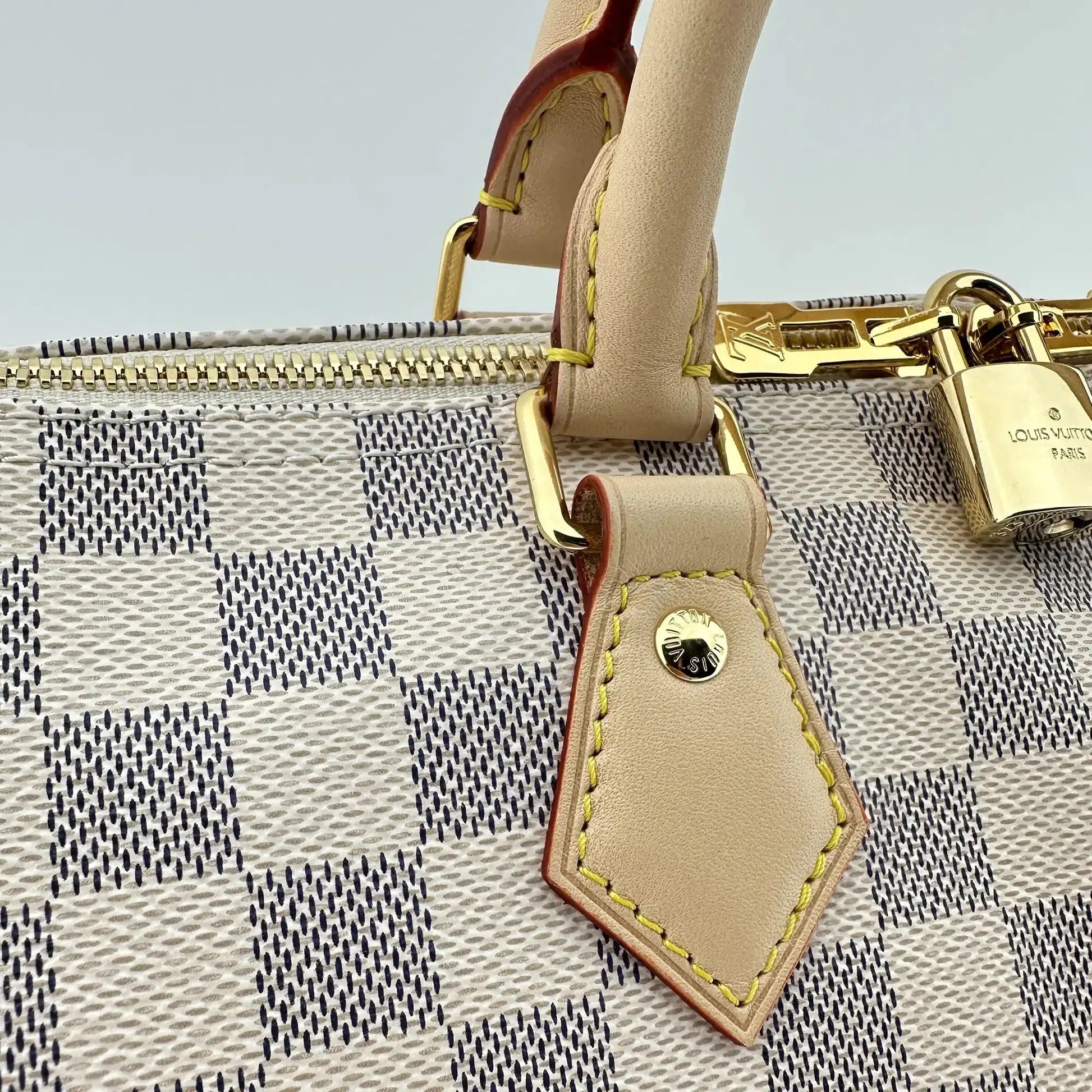 Louis Vuitton Speedy 30 Bandouliere Damier Azur Fullset / ungetragen Louis Vuitton