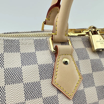 Louis Vuitton Speedy 30 Bandouliere Damier Azur Fullset / ungetragen Louis Vuitton