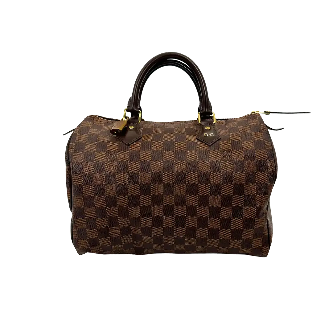 Louis Vuitton Speedy 30 Damier Ebene Hot Stamping D.C / Akzeptabel Louis Vuitton