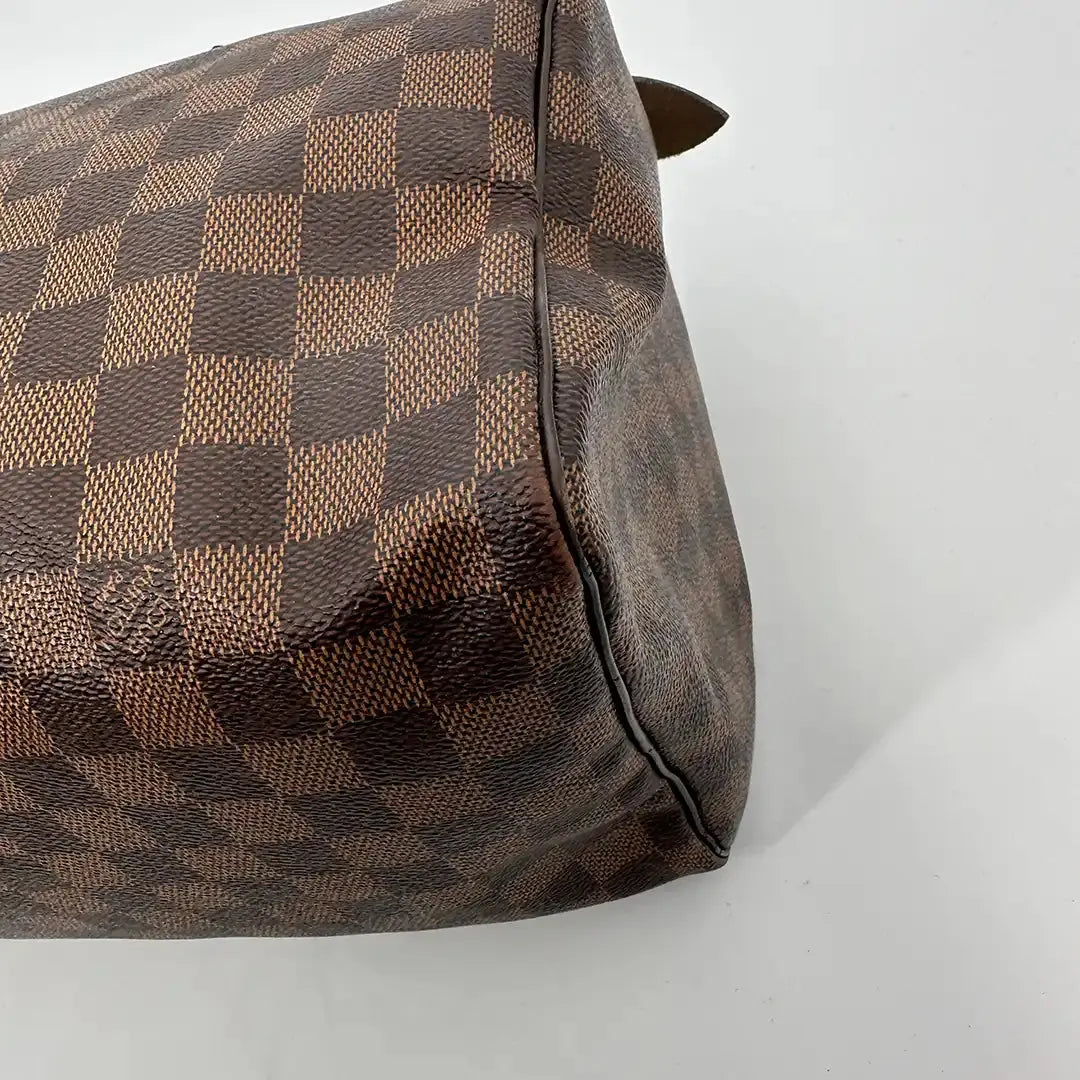 Louis Vuitton Speedy 30 Damier Ebene Hot Stamping D.C / Akzeptabel Louis Vuitton