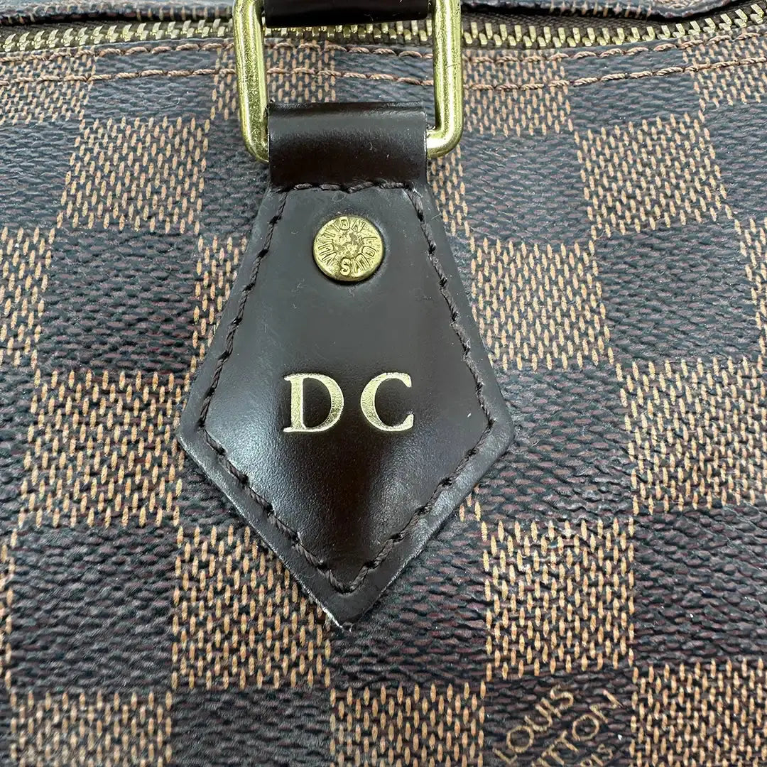 Louis Vuitton Speedy 30 Damier Ebene Hot Stamping D.C / Akzeptabel Louis Vuitton