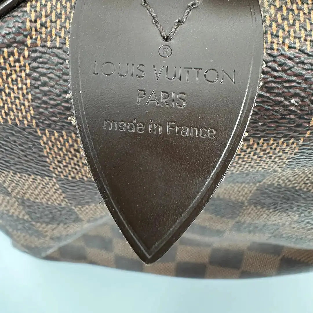 Louis Vuitton Speedy 30 Damier Ebene Hot Stamping D.C / Akzeptabel Louis Vuitton
