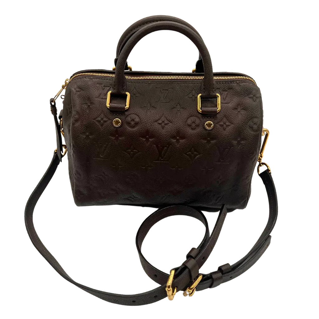 LOUIS VUITTON Damen Speedy Empreinte 25 aus Leder in Braun