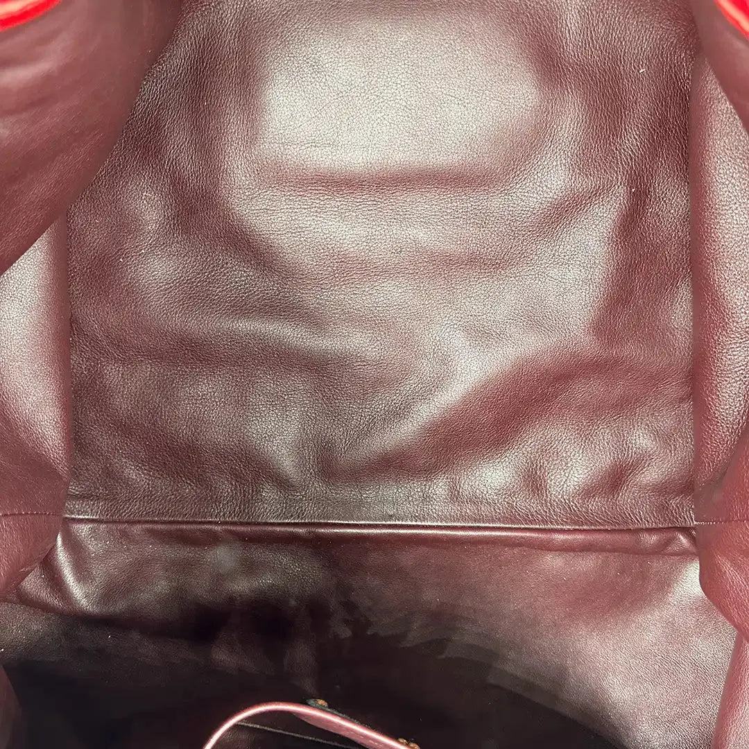 Louis Vuitton Squishy Tote Bag mit Kordelzug Monogram Vinyl rot M95257 / sehr gut Louis Vuitton