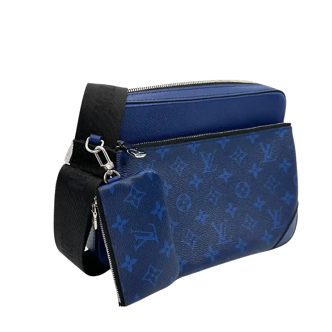 Louis Vuitton Trio Messenger Bag Taigarama Cobalt blau M30848 Fullset / neuwertig Louis Vuitton