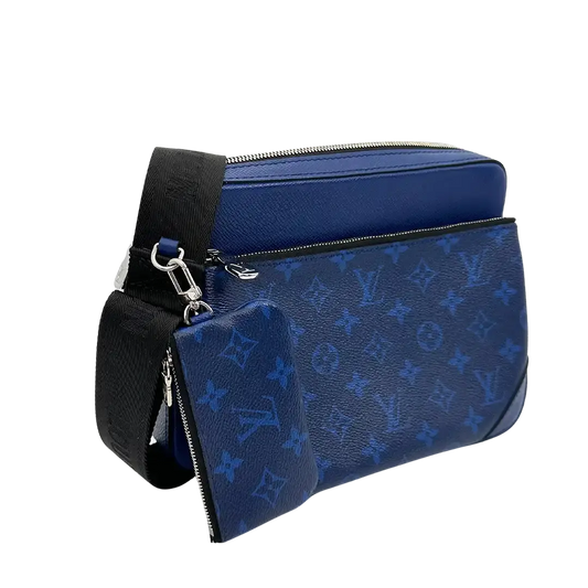 Louis Vuitton Trio Messenger Bag Taigarama Cobalt blau M30848 Fullset / neuwertig Louis Vuitton