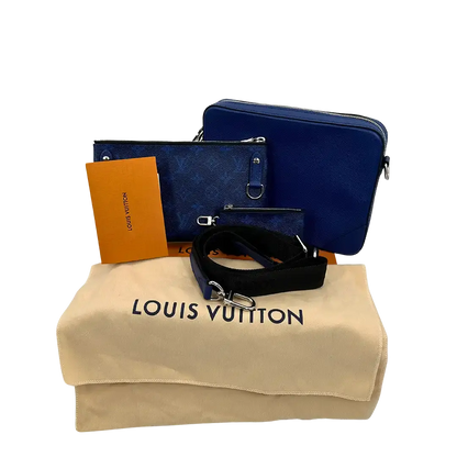 Louis Vuitton Trio Messenger Bag Taigarama Cobalt blau M30848 Fullset / neuwertig Louis Vuitton