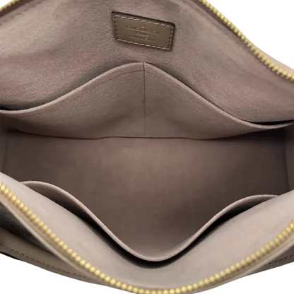Louis Vuitton V Tote MM Monogram Tourterelle Empreinte Leder grau / neuwertig Louis Vuitton