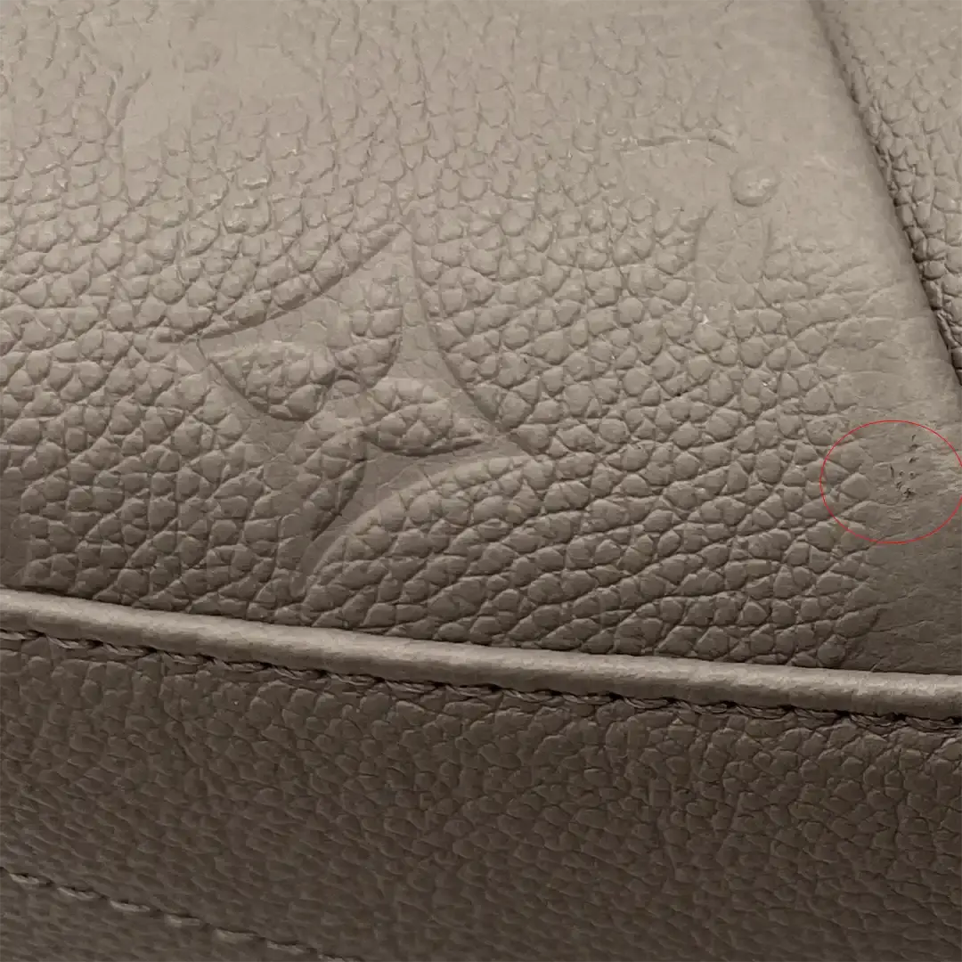 Louis Vuitton V Tote MM Monogram Tourterelle Empreinte Leder grau / neuwertig Louis Vuitton