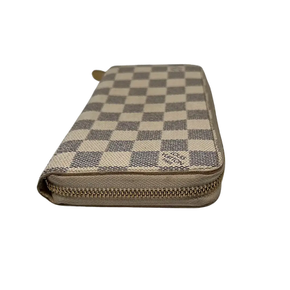Louis Vuitton Zippy Damier Azur Canvas Geldbörse / gut Louis Vuitton