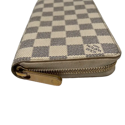 Louis Vuitton Zippy Damier Azur Canvas Geldbörse / gut Louis Vuitton