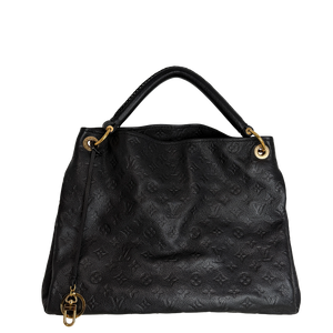 Louis Vuitton Artsy MM Enpreinte Leder Schwarz GHW