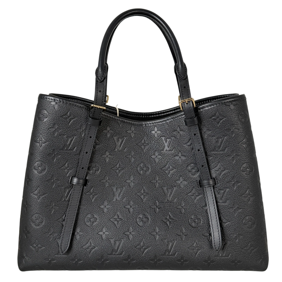 Louis Vuitton Babylone Tote MM Monogram Empreinte Schwarz Gold