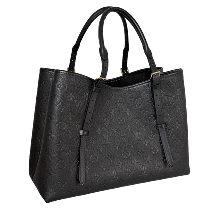 Louis Vuitton Babylone Tote MM schwarz, seitliche Ansicht mit verstellbaren Henkeln