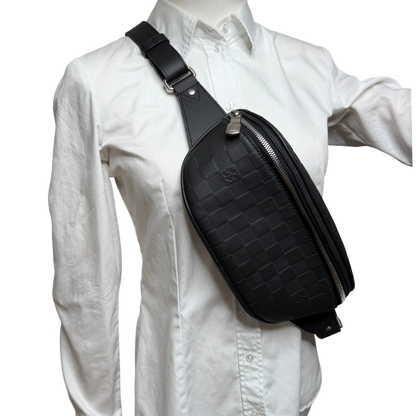 Louis Vuitton Campus Bumbag Damier Infini Onyx Schwarz Silber Louis Vuitton