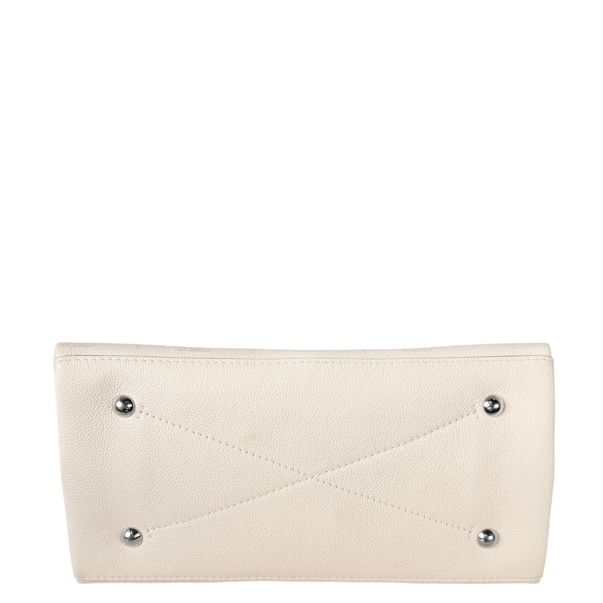 Louis Vuitton Carmel Hobo Mahina Leder Crème Beige Silber – Ansicht 4