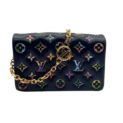 Louis Vuitton Coussin Pochette Navy blau Monogramm LV Garden / neuwertig Louis Vuitton