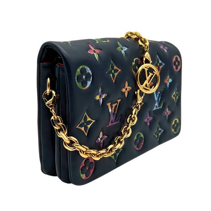 Louis Vuitton Coussin Pochette Navy blau Monogramm LV Garden / neuwertig Louis Vuitton