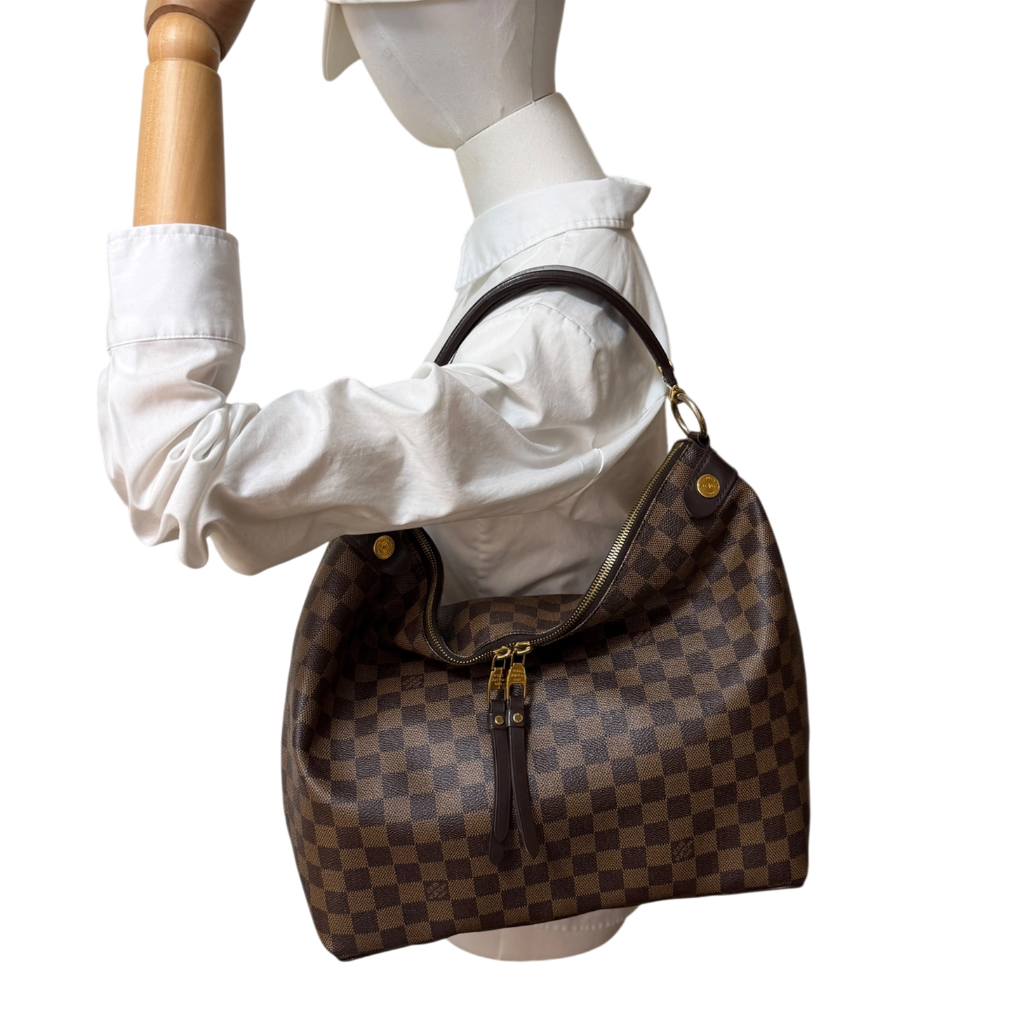 Louis Vuitton Duomo Hobo Bag Damier Ebene Fullset / gut Louis Vuitton