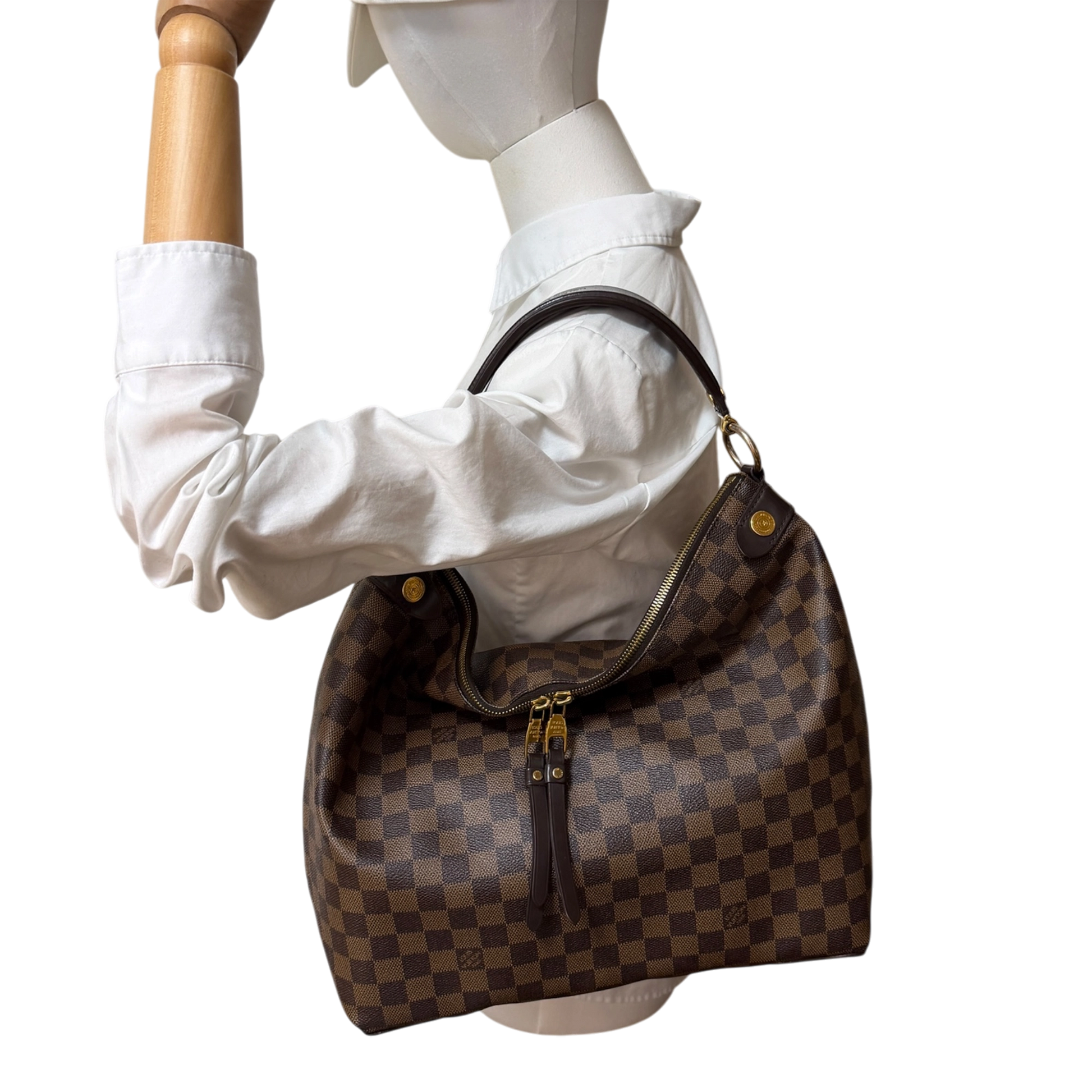 Louis Vuitton Duomo Hobo Bag Damier Ebene Fullset / gut Louis Vuitton