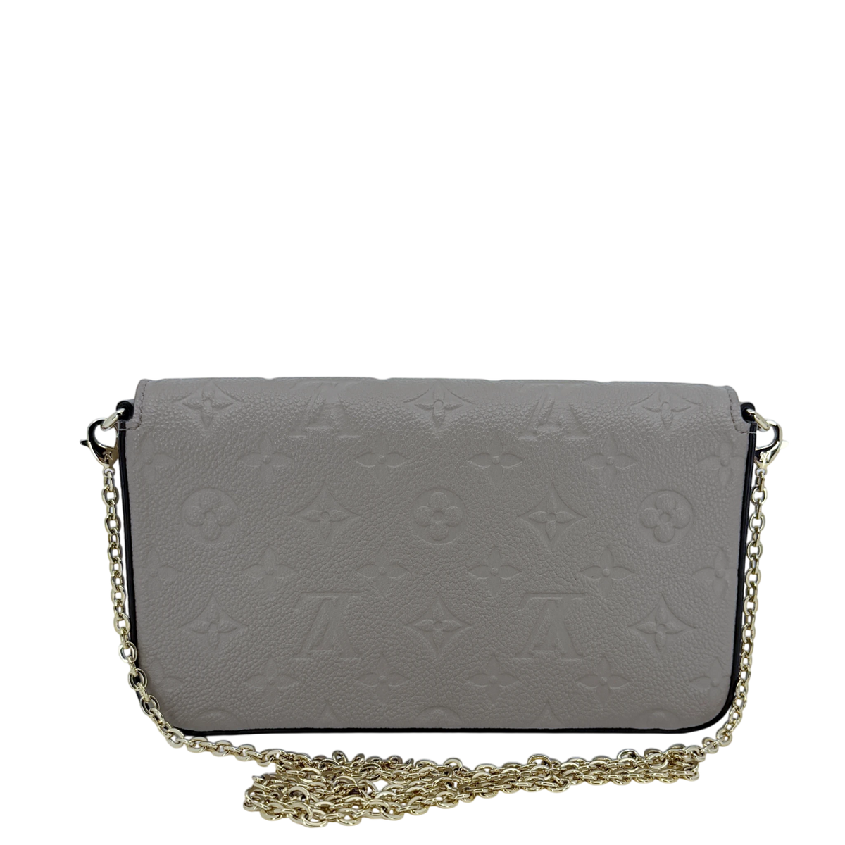 Louis Vuitton Félicie Pochette Monogram Empreinte Tourterelle Gold