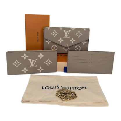 Louis Vuitton Félicie Pochette Empreinte Tourterelle Creme M69977 Louis Vuitton