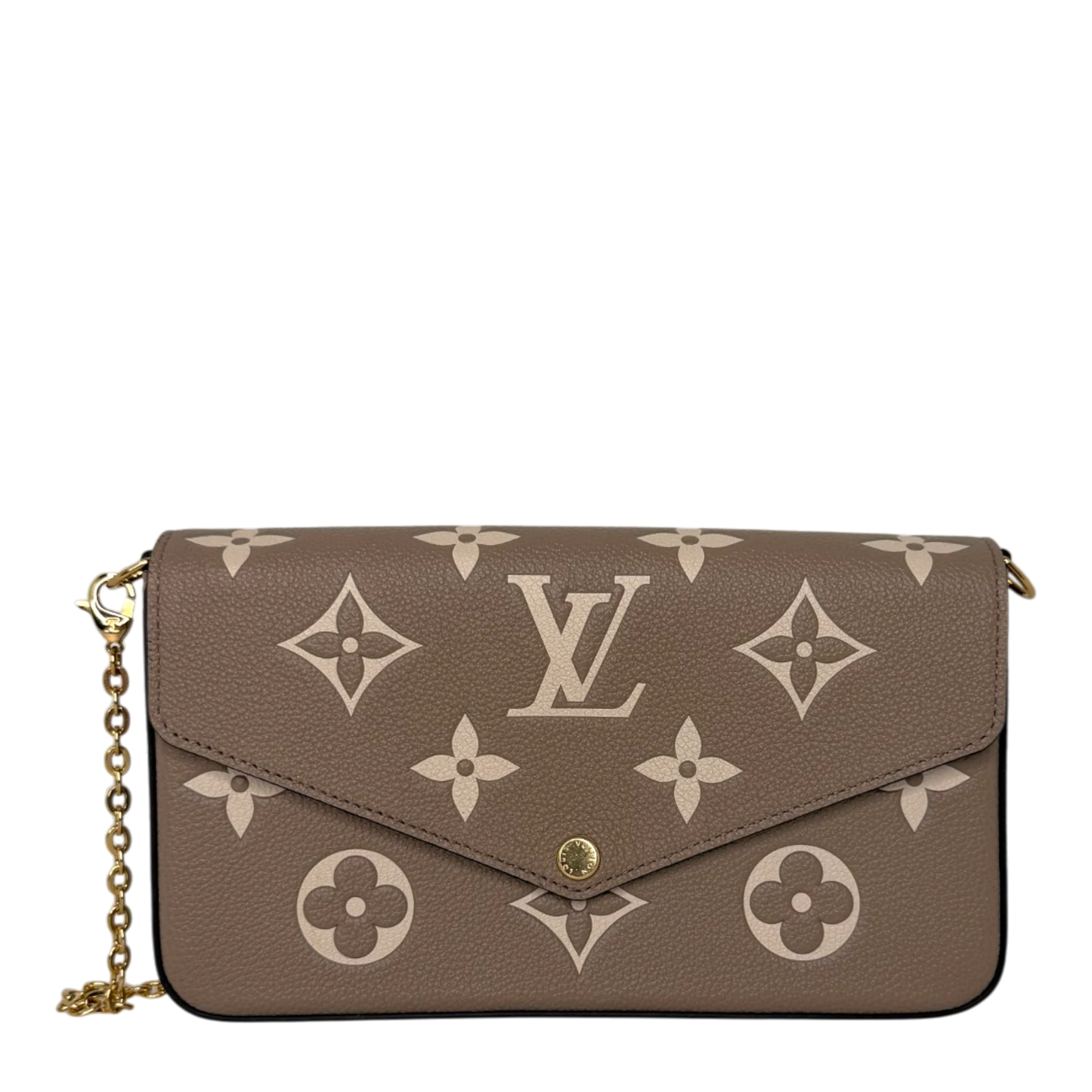 Louis Vuitton Félicie Pochette Empreinte Tourterelle Creme M69977 Louis Vuitton