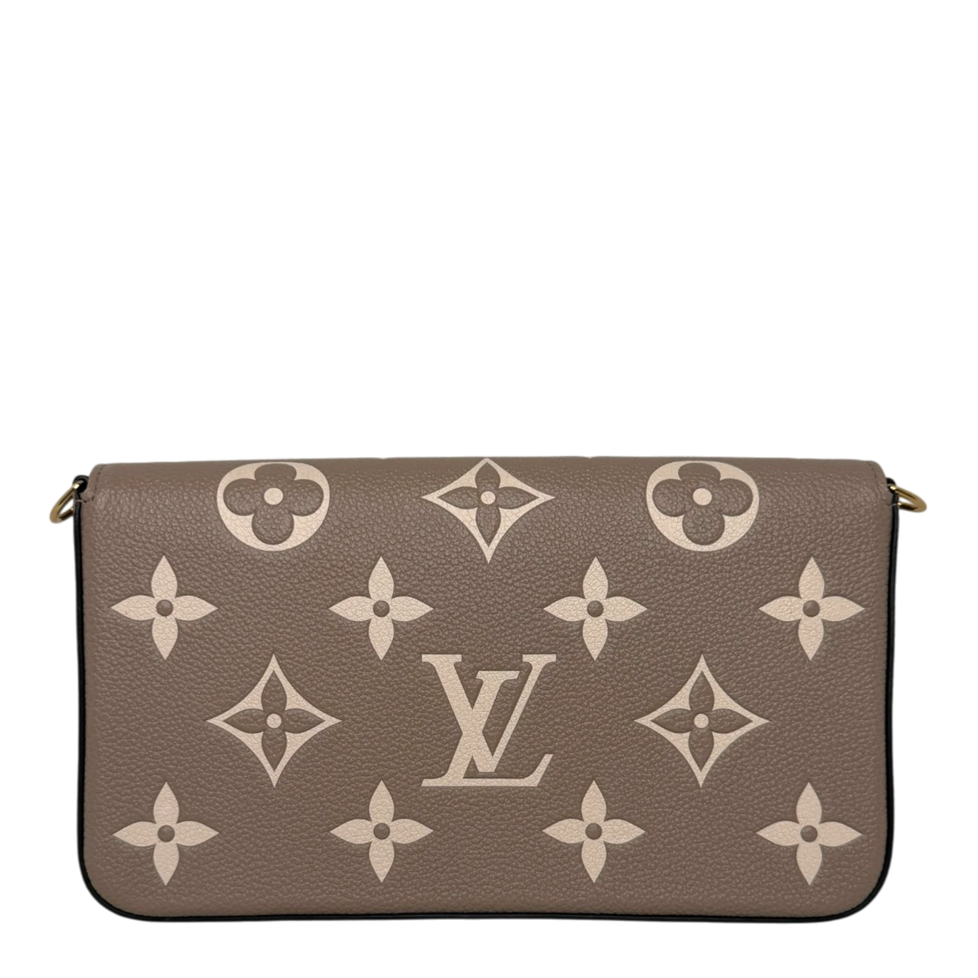 Louis Vuitton Félicie Pochette Empreinte Tourterelle Creme M69977 Louis Vuitton