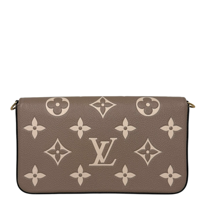 Louis Vuitton Félicie Pochette Empreinte Tourterelle Creme M69977 Louis Vuitton