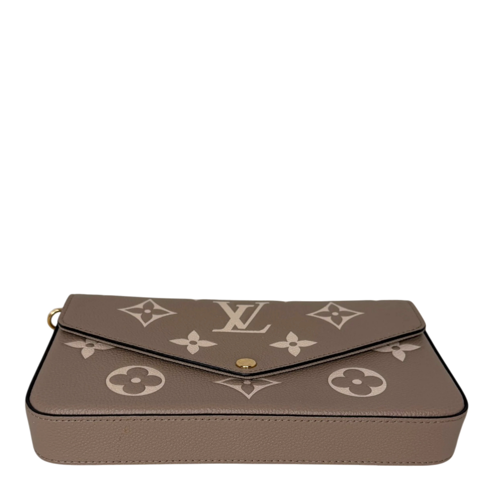 Louis Vuitton Félicie Pochette Empreinte Tourterelle Creme M69977 Louis Vuitton