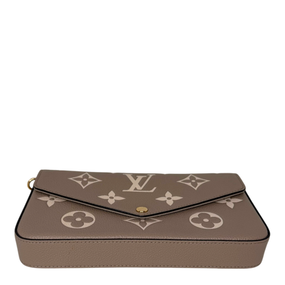 Louis Vuitton Félicie Pochette Empreinte Tourterelle Creme M69977 Louis Vuitton