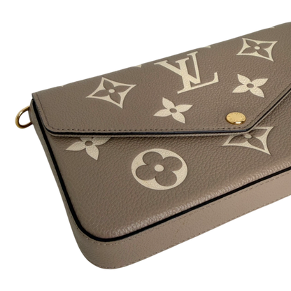 Louis Vuitton Félicie Pochette Empreinte Tourterelle Creme M69977 Louis Vuitton