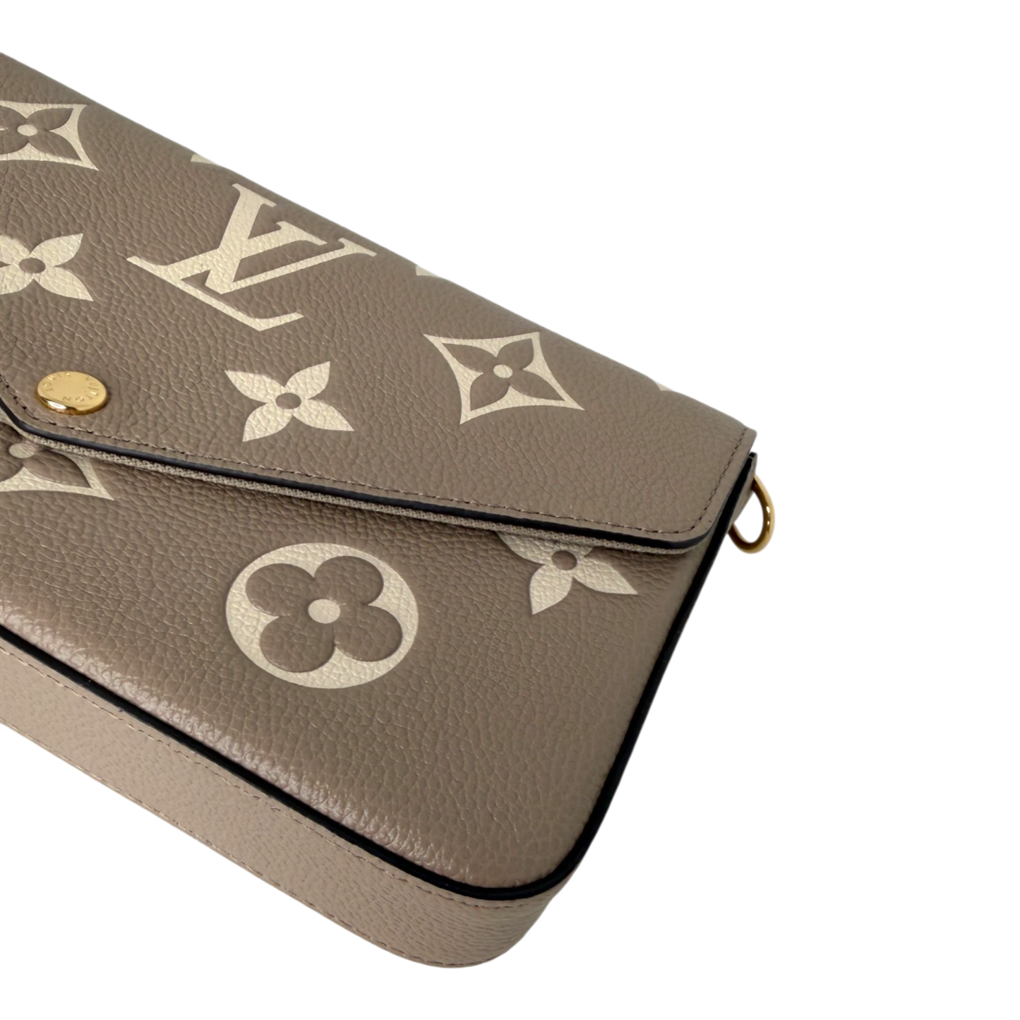 Louis Vuitton Félicie Pochette Empreinte Tourterelle Creme M69977 Louis Vuitton