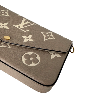Louis Vuitton Félicie Pochette Empreinte Tourterelle Creme M69977 Louis Vuitton