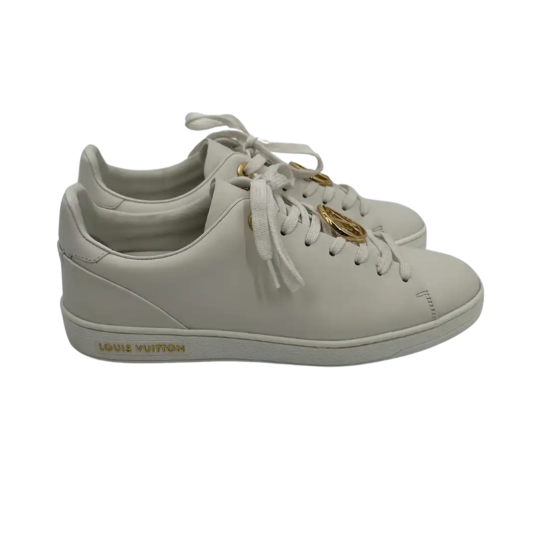 Louis Vuitton Frontrow Leder Sneaker weiß und gold Frauen  Größe 37 / sehr gut Louis Vuitton