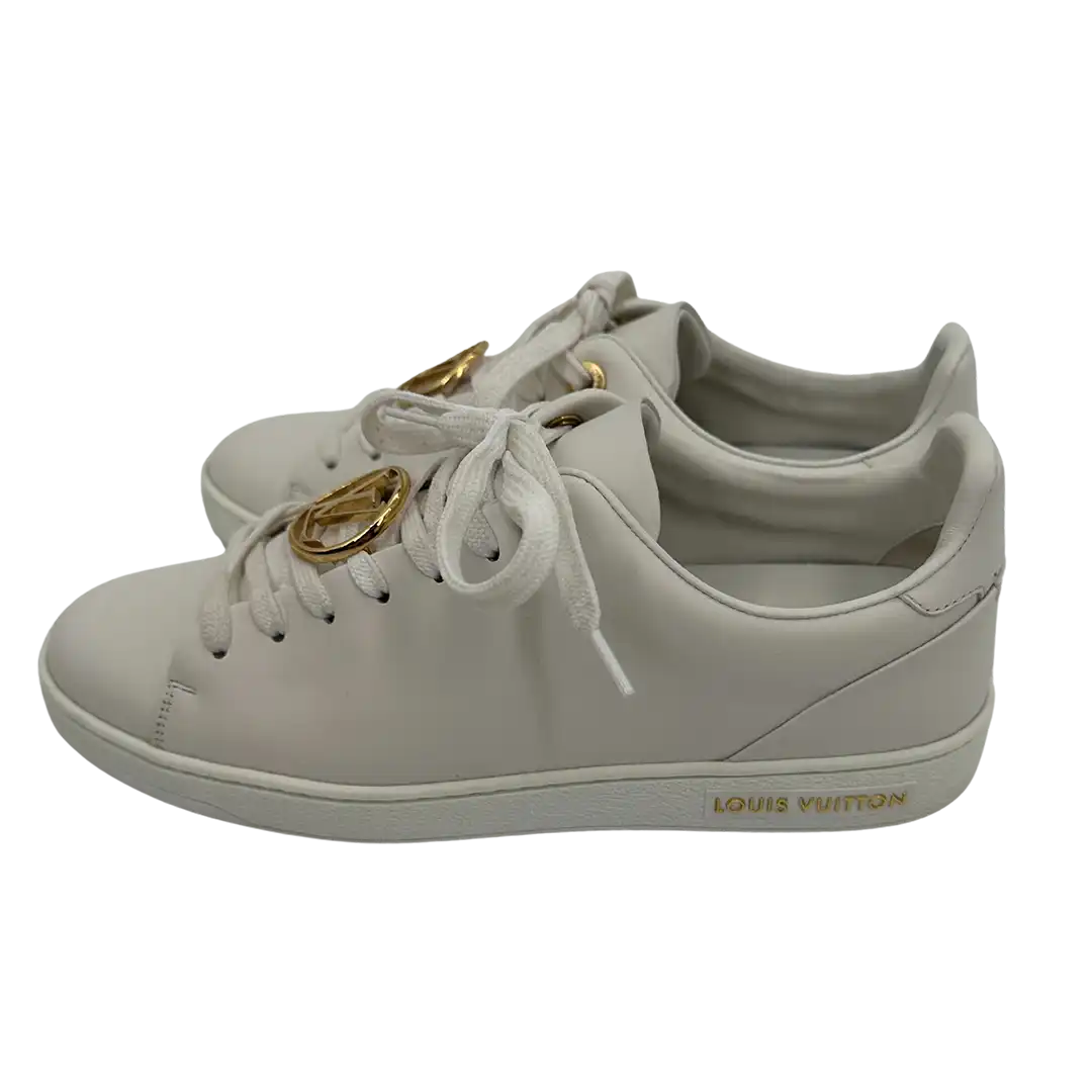 Louis Vuitton Frontrow Leder Sneaker weiß und gold Frauen  Größe 37 / sehr gut Louis Vuitton