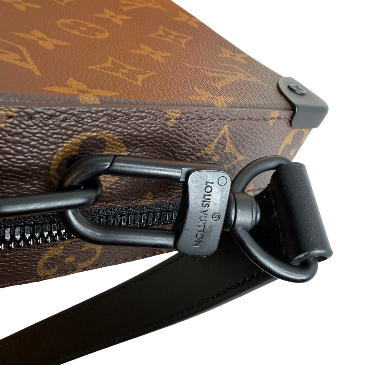 Louis Vuitton Handle Soft Trunk Monogram Macassar Braun Schwarz Louis Vuitton