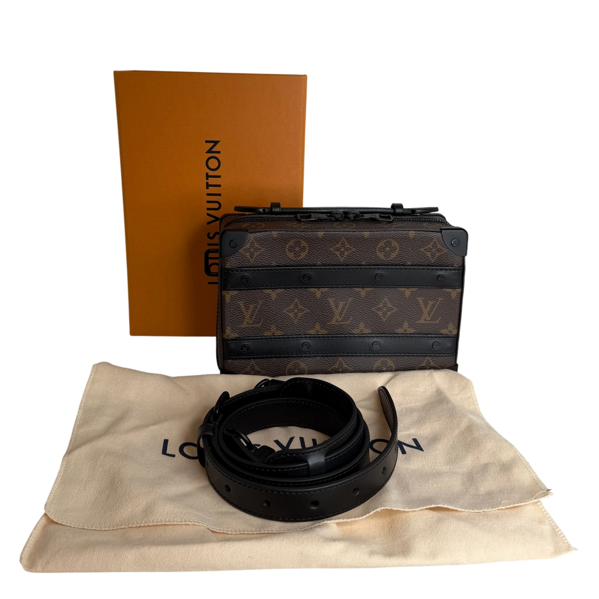 Louis Vuitton Handle Soft Trunk Monogram Macassar Braun Schwarz Louis Vuitton