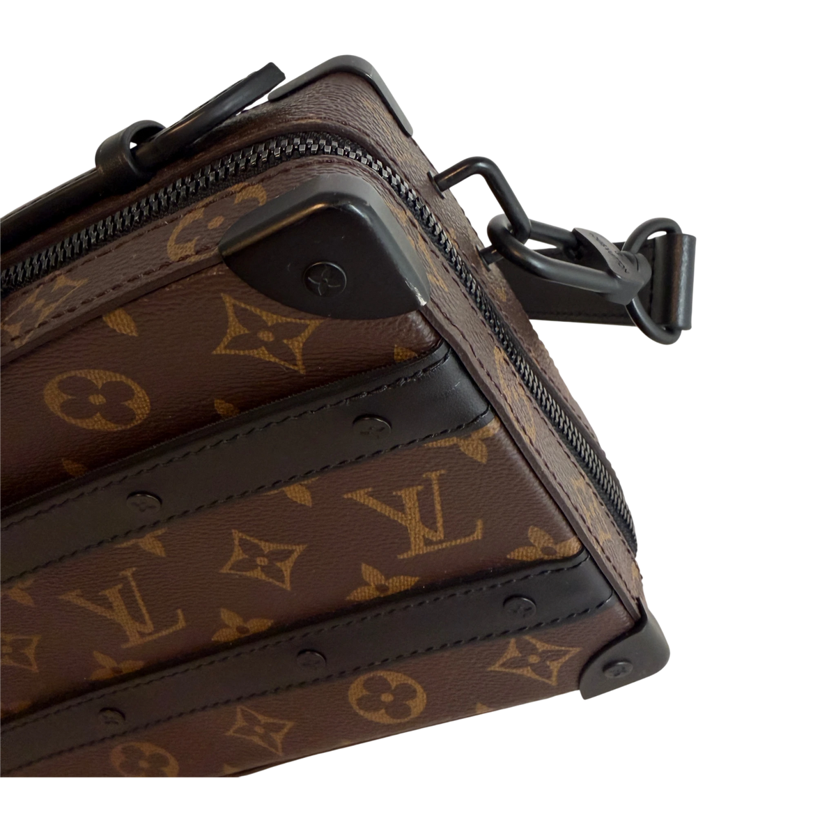 Louis Vuitton Handle Soft Trunk Monogram Macassar Braun Schwarz Louis Vuitton