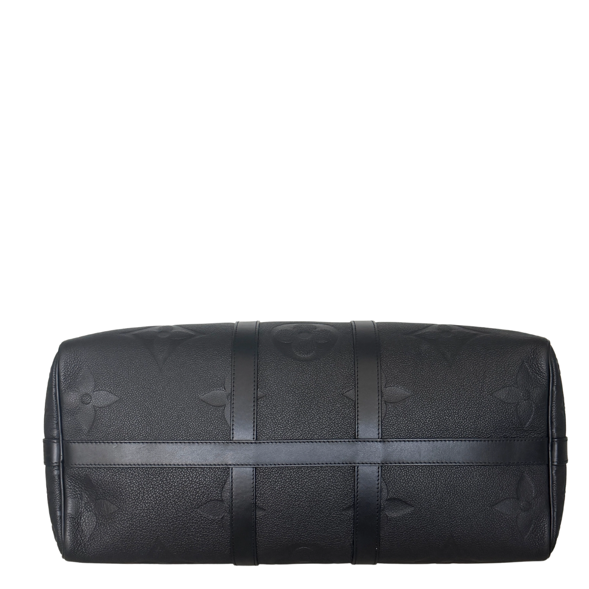 Louis Vuitton Keepall 45 Bandouliere Empreinte Giant Leder schwarz / neuwertig Louis Vuitton