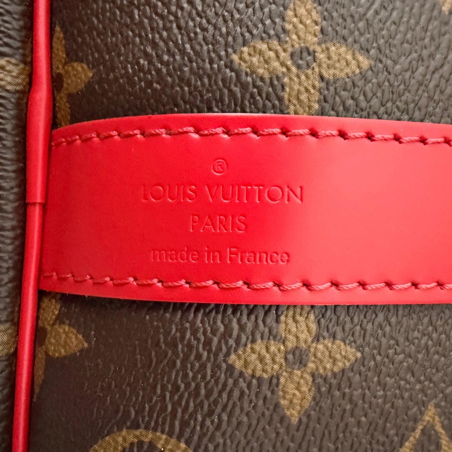 Louis Vuitton Keepall 50 Bandouliere Monogram Coquelicot rot Fullset / neuwertig Louis Vuitton
