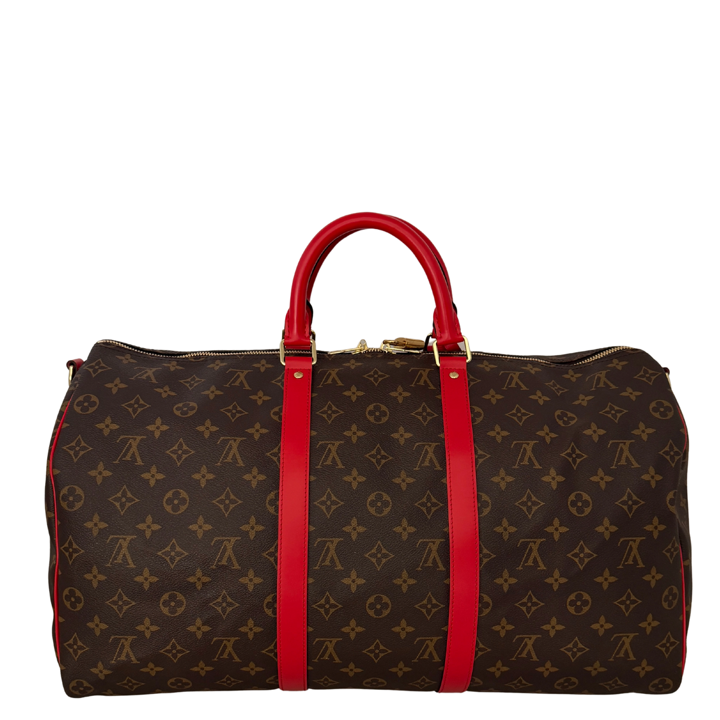 Louis Vuitton Keepall 50 Bandouliere Monogram Coquelicot rot Fullset / neuwertig Louis Vuitton
