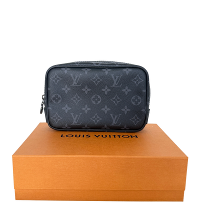 Louis Vuitton Poche Toilette PM Monogram Eclipse Canvas Kulturtasche M46577 Schwarz / neuwertig Louis Vuitton