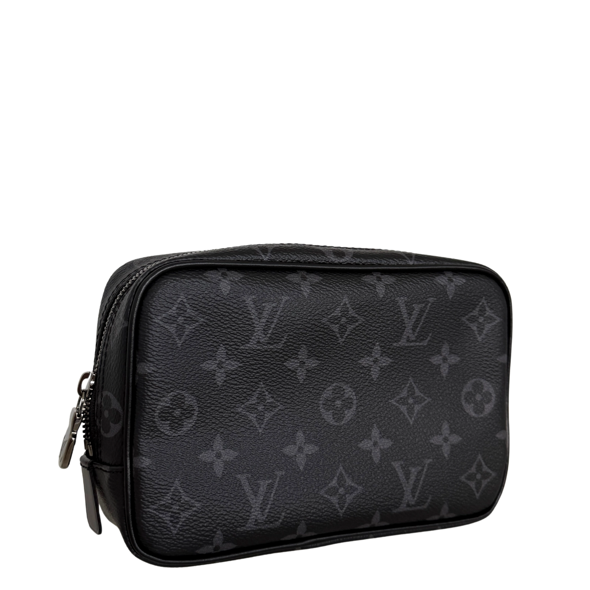 Louis Vuitton Poche Toilette PM Monogram Eclipse Canvas Kulturtasche M46577 Schwarz / neuwertig Louis Vuitton