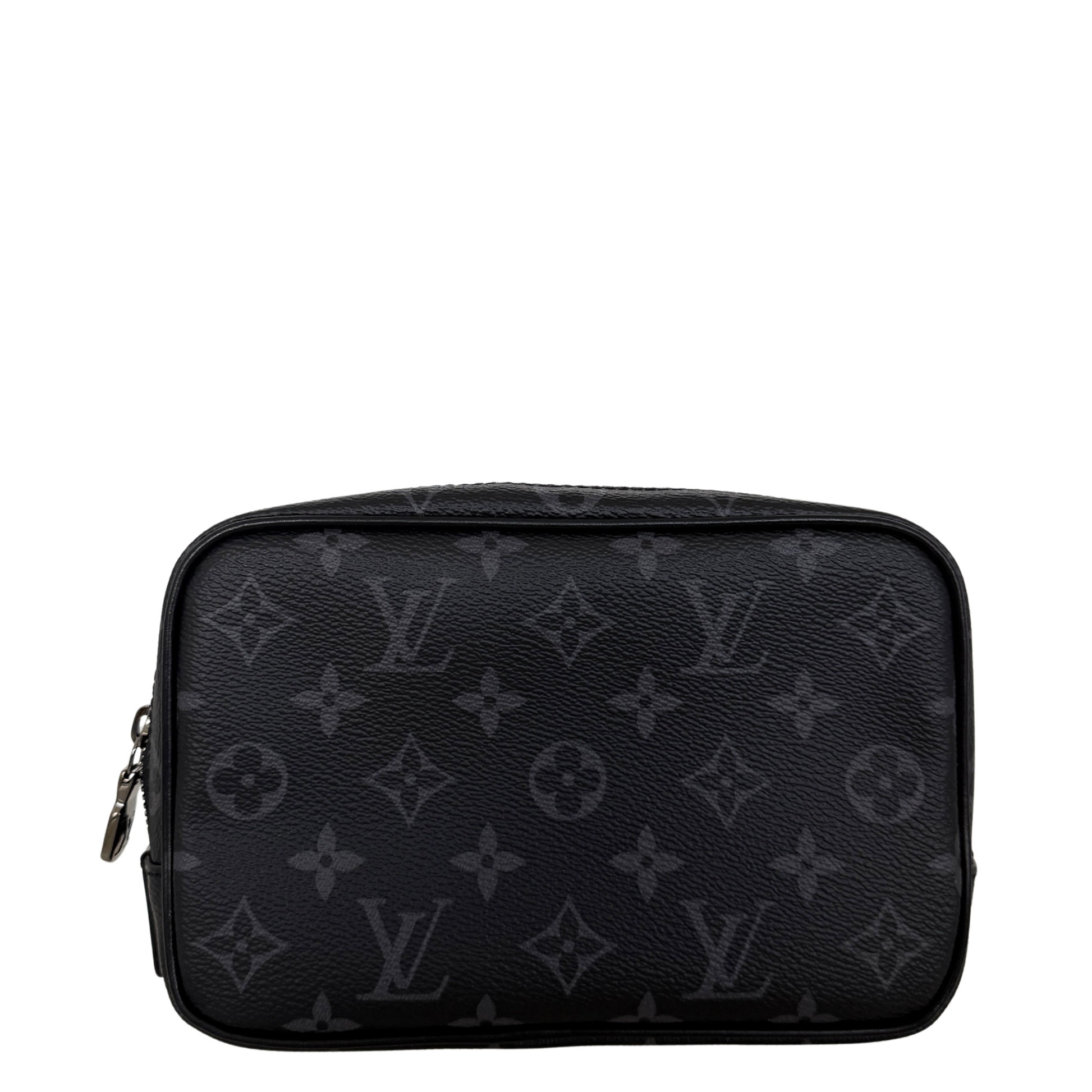 Louis Vuitton Poche Toilette PM Monogram Eclipse Canvas Kulturtasche M46577 Schwarz / neuwertig Louis Vuitton