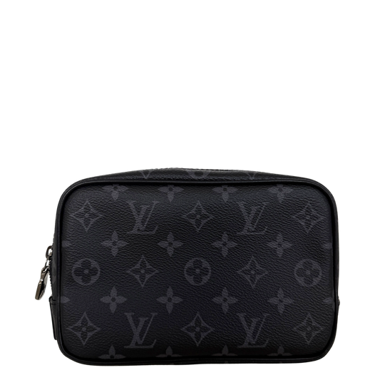 Louis Vuitton Poche Toilette PM Monogram Eclipse Canvas Kulturtasche M46577 Schwarz / neuwertig Louis Vuitton