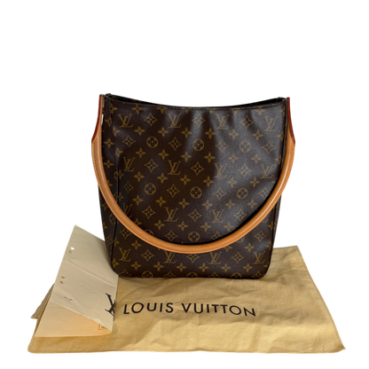 Louis Vuitton Looping GM Schultertasche Monogram Canvas Braun Gold